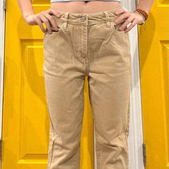 khaki pacsun jeans | mid waisted | 100% cotton | lightly worn | NO STAINS - Picture 1 of 11